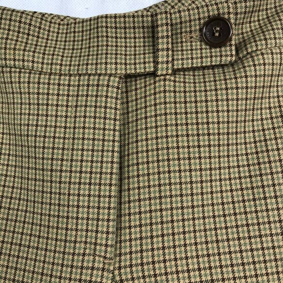 Talbots Pants Womens Sz 8P Petite Brown Plaid Signature‎ Boot Cut Stretch Dress - Picture 3 of 12